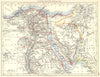 EGYPT. Lower Egypt Sinai Bahayra Upper Egypt 1897 old antique map plan chart