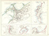 AFRICA CITIES. Alexandria; Cape of Good Hope;Cairo; Durban; Cape Town 1897 map