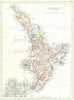 NEW ZEALAND. North Island 1897 old antique vintage map plan chart