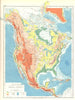 NORTH AMERICA. The mountains table lands plains & Valleys 1897 old antique map