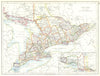 ONTARIO. CANADA. Ontario 1897 old antique vintage map plan chart