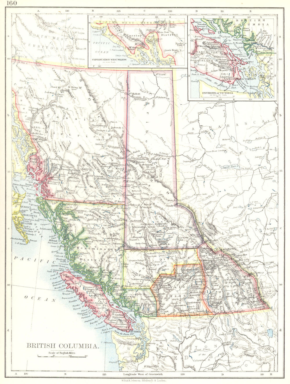 BRITISH COLUMBIA. Canada. Environs of Victoria, Vancouver Island 1897 old map