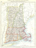 US NEW ENGLAND.Vermont Connecticut Rhode Is.New Hampshire Massachusetts 1897 map