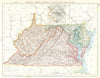 USA. Virginia, West Virginia, Maryland, Delaware 1897 old antique map chart