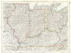 USA MID WEST. Illinois, Indiana, Ohio, Kentucky 1897 old antique map chart