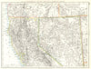 USA. California (North) Nevada, Oregon (South)  1897 old antique map chart