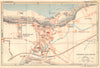 HAUTE- SAVOIE. Thonon- les- Bains 1925 old vintage map plan chart
