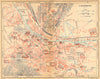 SAVOIE. Chambéry 1925 old vintage map plan chart