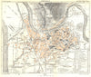 ISÈRE. Grenoble 1899 old antique vintage map plan chart