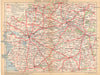 MAINE- ET- LOIRE. Angers- Nantes- La Roche- sur- Yon 1922 old antique map