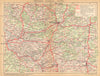 DORDOGNE. Périgueux- Bordeaux- Cahors 1922 old antique vintage map plan chart