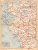 L'ÎLE NOIRMOUTIER.Nantes-St.Nazaire-Ile-D'Yeu-Roche-sur-Yon-Olonne 1922 map