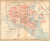 CHARENTE- MARITIME. La Rochelle 1922 old antique vintage map plan chart