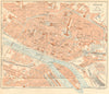 SEINE- MARITIME. Rouen (1)  1921 old antique vintage map plan chart