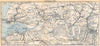 SEINE- MARITIME. De Rouen au Havre 1921 old antique vintage map plan chart