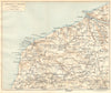 SEINE- MARITIME. D'étretat à Fècamp 1921 old antique vintage map plan chart