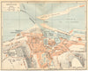CALVADOS. Honfleur (1)  1921 old antique vintage map plan chart
