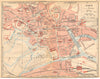 CALVADOS. Caen (1)  1921 old antique vintage map plan chart