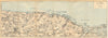 CALVADOS. De Cabourg å Port- en- Bessin 1921 old antique map plan chart