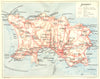 CHANNEL ISLES. Jersey 1921 old antique vintage map plan chart