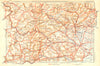 BAS- RHIN. Saverne- Bitche- Niederbronn- Wissembourg- Haguenau 1939 old map