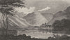 CUMBRIA. Ullswater 1808 old antique vintage print picture