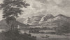 CUMBRIA. Winnandermere Windermere 1808 old antique vintage print picture
