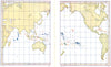 CORAL REEFS.Distribution.Dark Blue,Atolls.Light,Barrier.Red,Fringing 1936 map