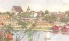 FINLAND. Porvoo 1908 old antique vintage print picture