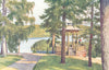 FINLAND. View from Karlberg park 1908 old antique vintage print picture