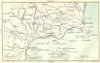 ALPES- MARITIMES. Cannes & environs 1888 old antique vintage map plan chart