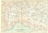 MAPS. Italian Riviera & C 1888 old antique vintage plan chart