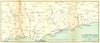 ITALY. San Remo, Bordighera Ospedaletti and Menton 1888 old antique map chart