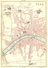 ITALY. Pisa 1888 old antique vintage map plan chart