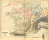 FRANCE. Carte Physique de la France 1880 old antique vintage map plan chart