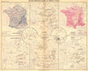 FRANCE.Météorologique Minéralogique;Pluies,Vents;Carrières;tempèrature 1880 map