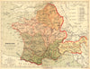 FRANCE. Gaules sous les Empereurs carte dressée sous la direction 1880 old map