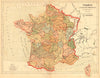 FRANCE. France Anciennes Provinces et Petits Pays Avant 1789 1880 old map