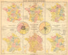 FRANCE.Administrative;Judiciaires;armée;maritime;Ecclésiastiques;écoles 1880 map