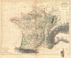 FRANCE. Forêts Arrondissements Forestiers de L'alsace- Lorraine 1880 old map