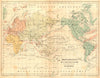 WORLD. Mappemonde sur la projection de Mercator dressée sous la direction 1880