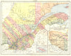 CANADA. Quebec; Inset map of St Lawrence. Britannica 9th edition 1898 old