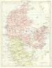 DENMARK. Britannica 9th edition 1898 old antique vintage map plan chart