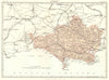 DORSET. County map . Britannica 9th edition 1898 old antique plan chart
