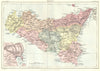 ITALY. Sicily; Inset Ancient Syracuse. Britannica 9th edition 1898 old map