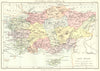 TURKEY. Asia Minor. Lycaonia, Lycia, Lydia. Britannica 9th edition 1898 map