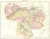 VENEZUELA. Britannica 9th edition 1898 old antique vintage map plan chart