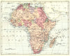 AFRICA. Africa. Britannica 9th edition 1898 old antique vintage map plan chart