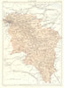 SCOTLAND. Lanarkshire. County map. Britannica 9th edition 1898 old antique