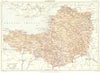 SOMERSET. Britannica 9th edition County map 1898 old antique plan chart